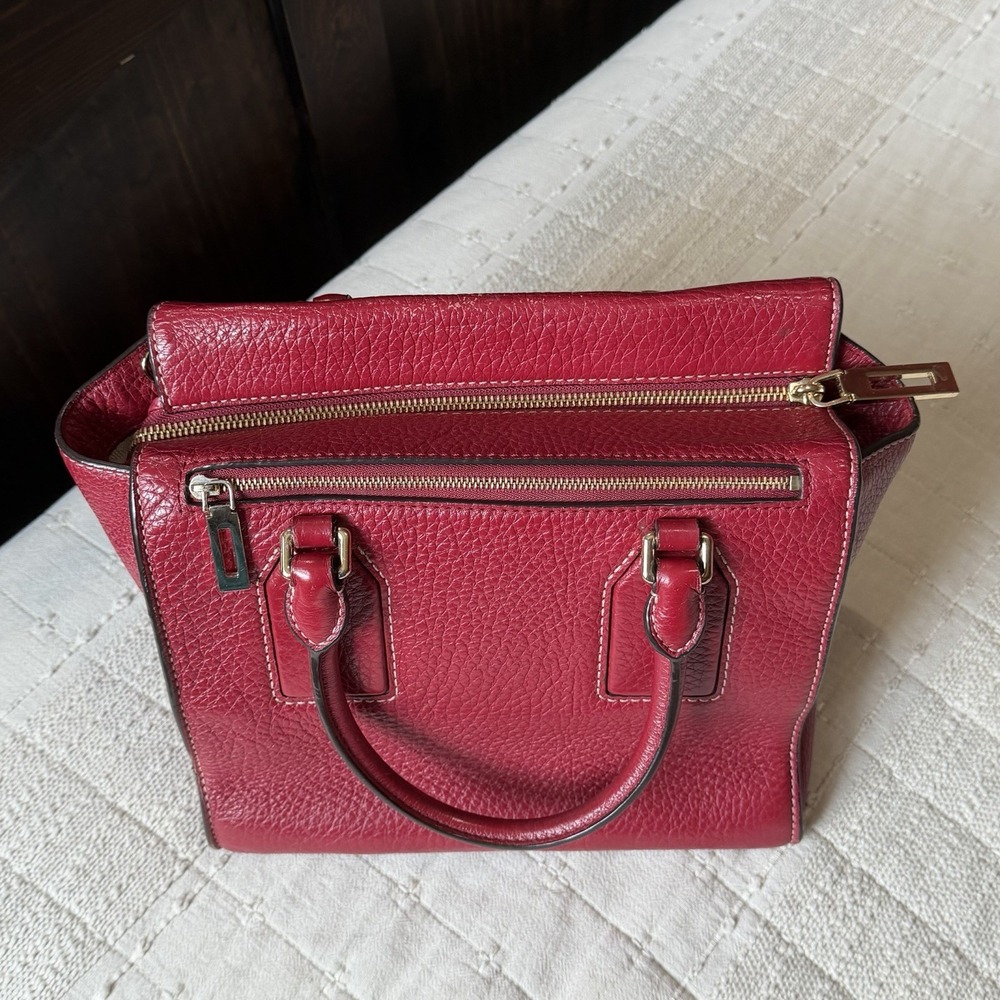 Michael Kors Selby Red Pebbled Leather - Picture 3 of 7